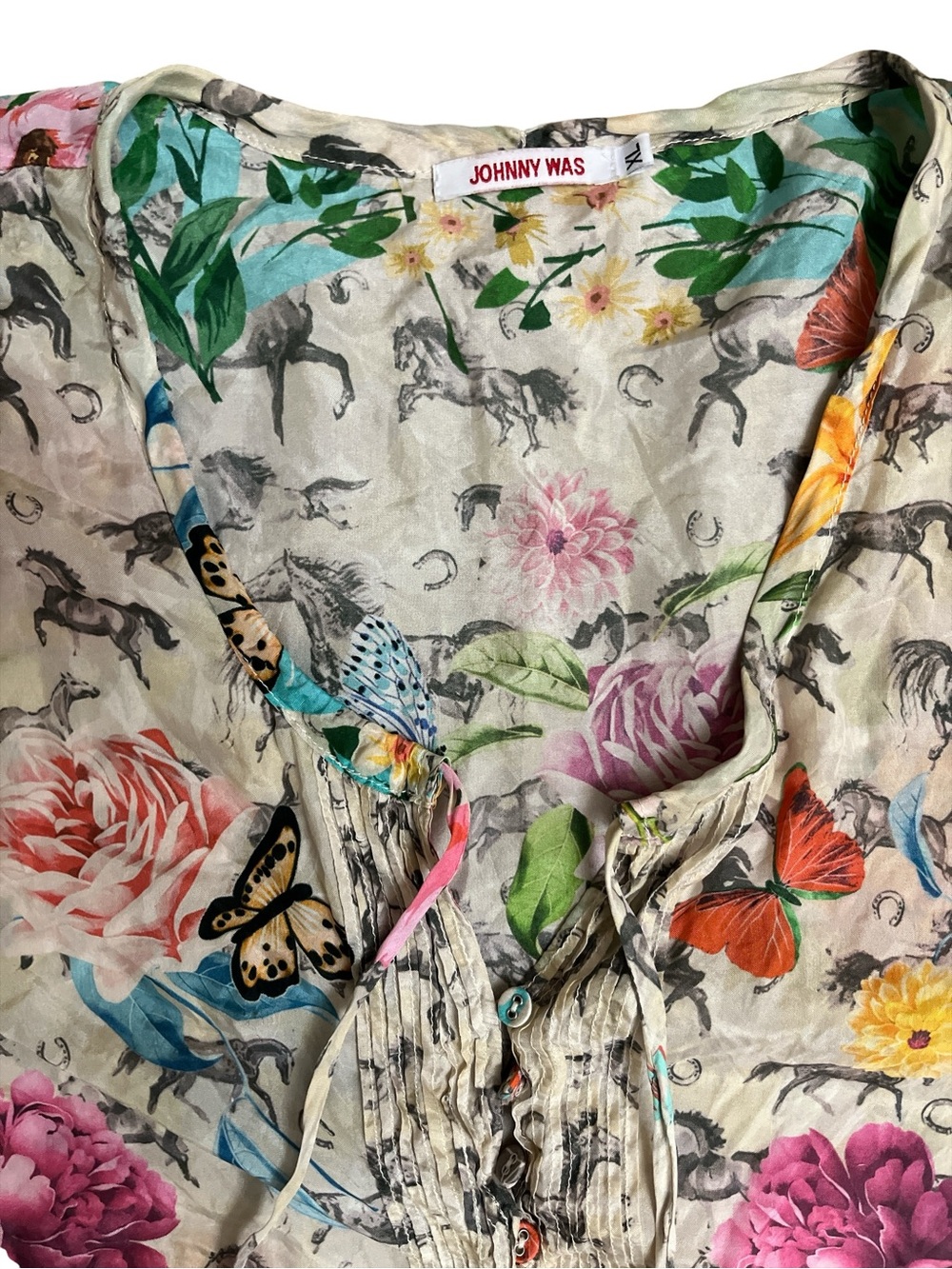 JOHNNY WAS LACE GARDEN MAI TUNIC - Picture 6 of 7